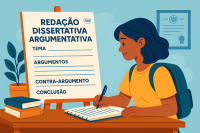 Redação dissertativa‑argumentativa: tema, argumentos, contra‑argumento e conclusão (modelo ABNT)