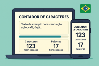 Contador de caracteres online — conte caracteres e palavras com e sem espaços